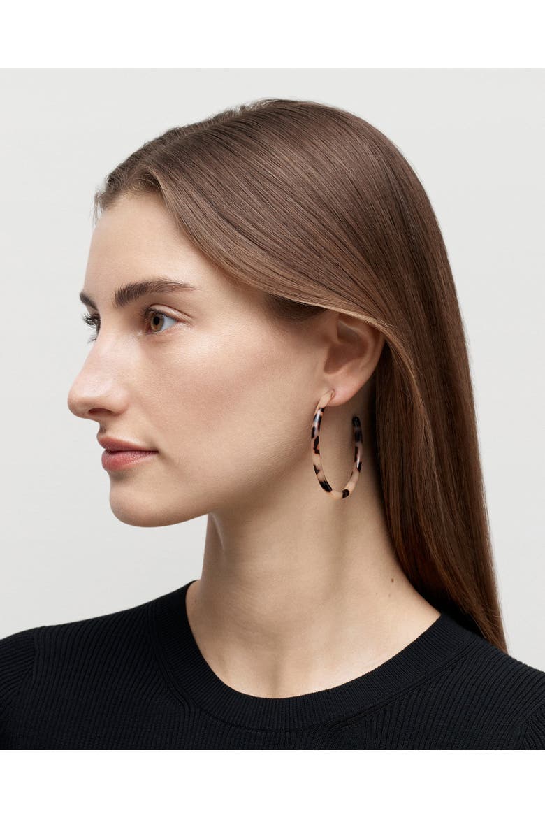 Large Hoops, Alternate, color, Blossom