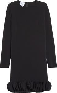 Akris punto Long Sleeve Shift Dress with 3D Hem