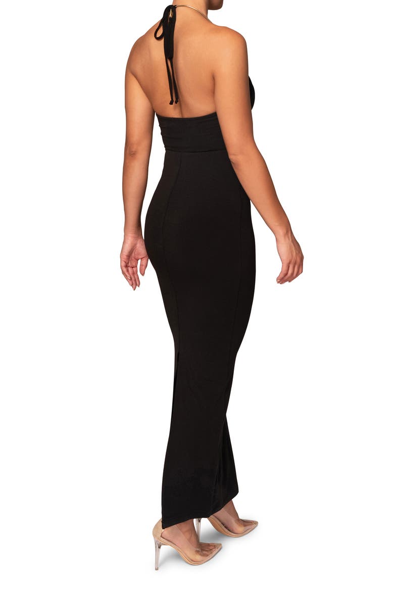 Secret Bloom Maxi Dress, Alternate, color, BLACK