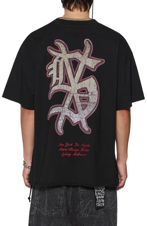 Shop Ksubi Playoff Ekcess Oversize Graphic T-shirt In Black
