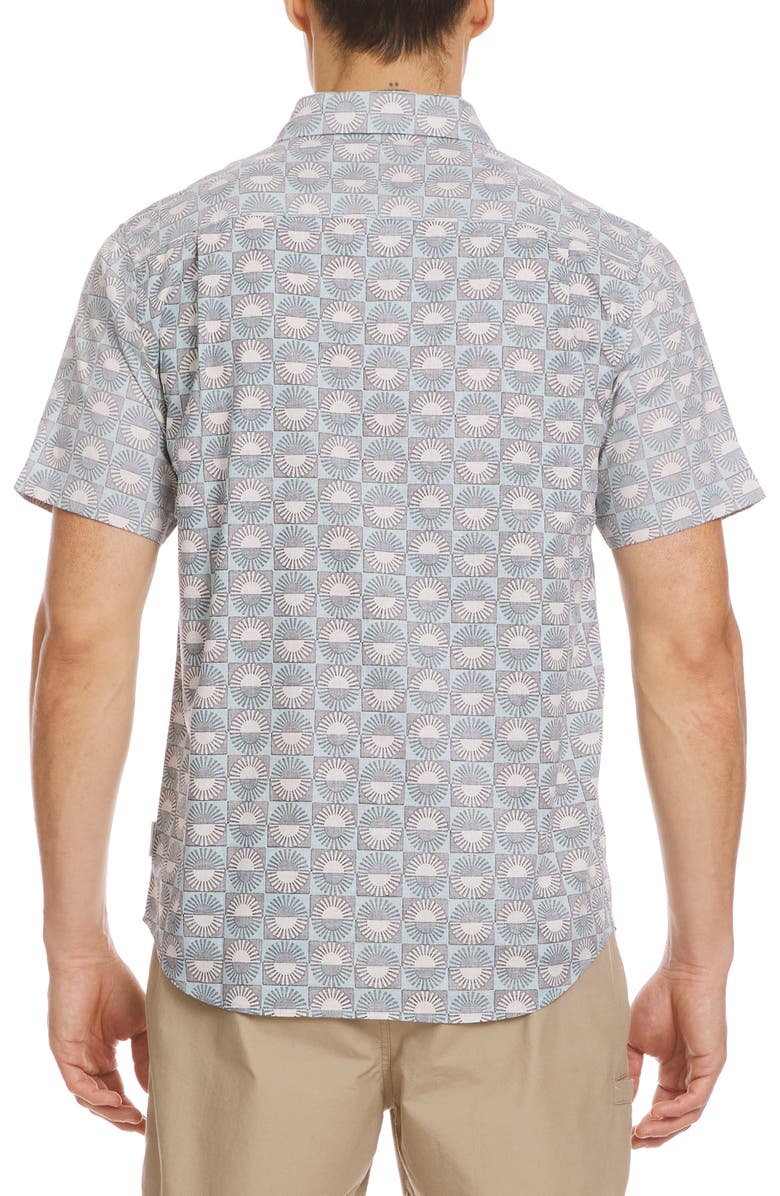 Quiksilver Florever Classic Short Sleeve Button-Up Shirt, Alternate, color, Jade Grey
