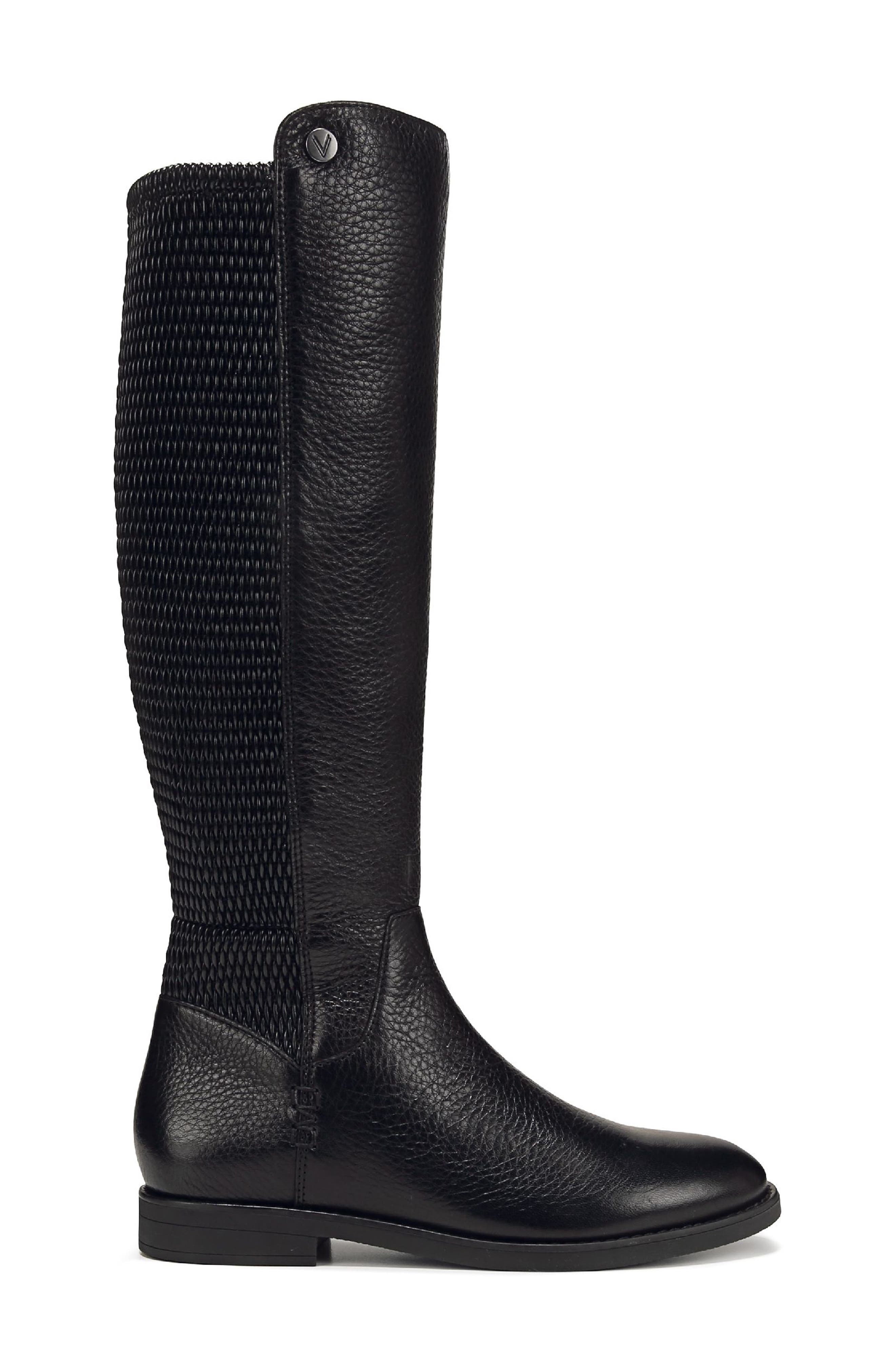Reagan Knee High Boot, Alternate, color, BLACK LEATHER