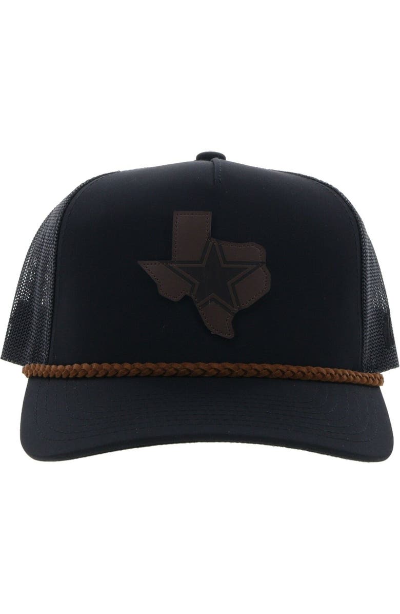 HOOEY Men's HOOey Black Dallas Cowboys State Patch Trucker Snapback Hat, Alternate, color, Black