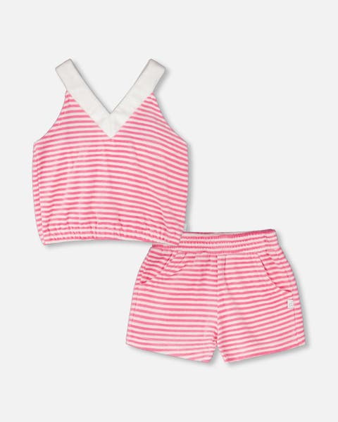 Striped Terry Cloth Top and Short Set (Toddler, Little Kid & Big Kid)