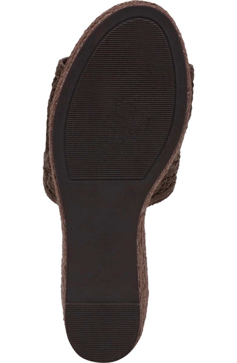 Anne Klein Effy Espadrille Slide Sandal, Alternate, color, Chocolate Brown Crochet
