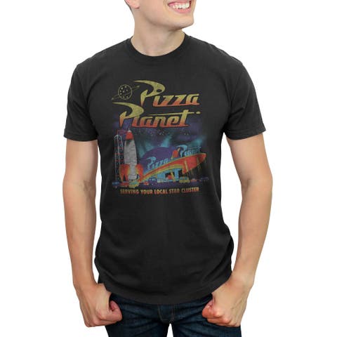 Men's Toy Story Distressed Pizza Planet Star Cluster  Graphic T-Shirt