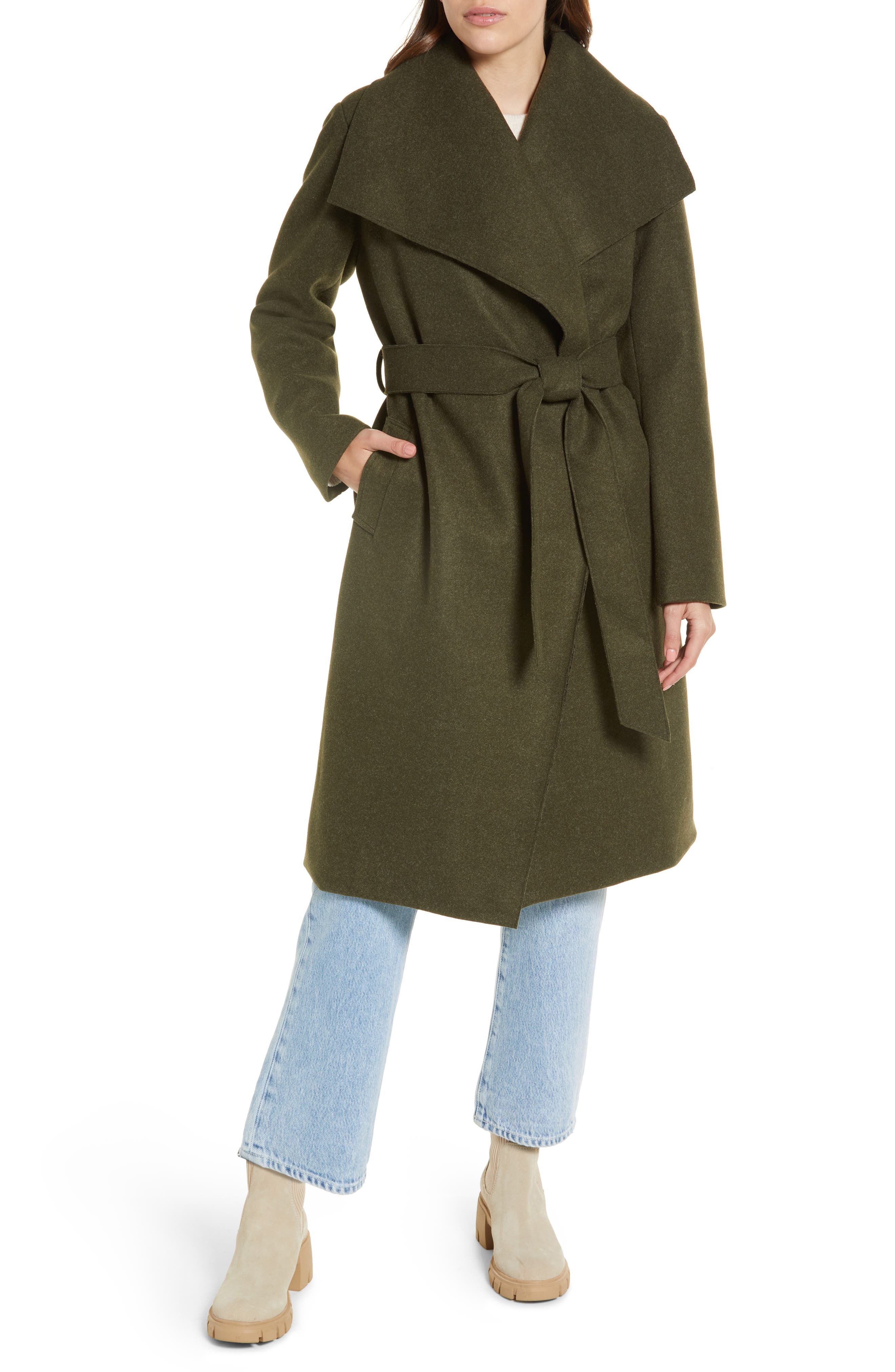 Noize Lena Belted Wrap Coat