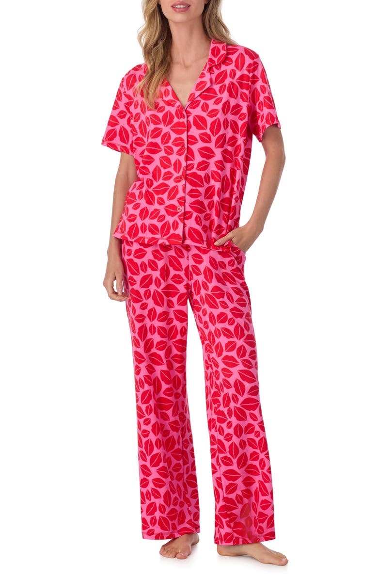 Room Service Pjs Print Pajamas, Main, color, Pink Print