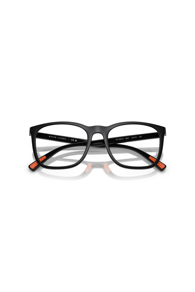 54mm Rectangle optical glasses, Alternate, color, Black