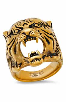 HMY JEWELRY Tiger's Head Ring