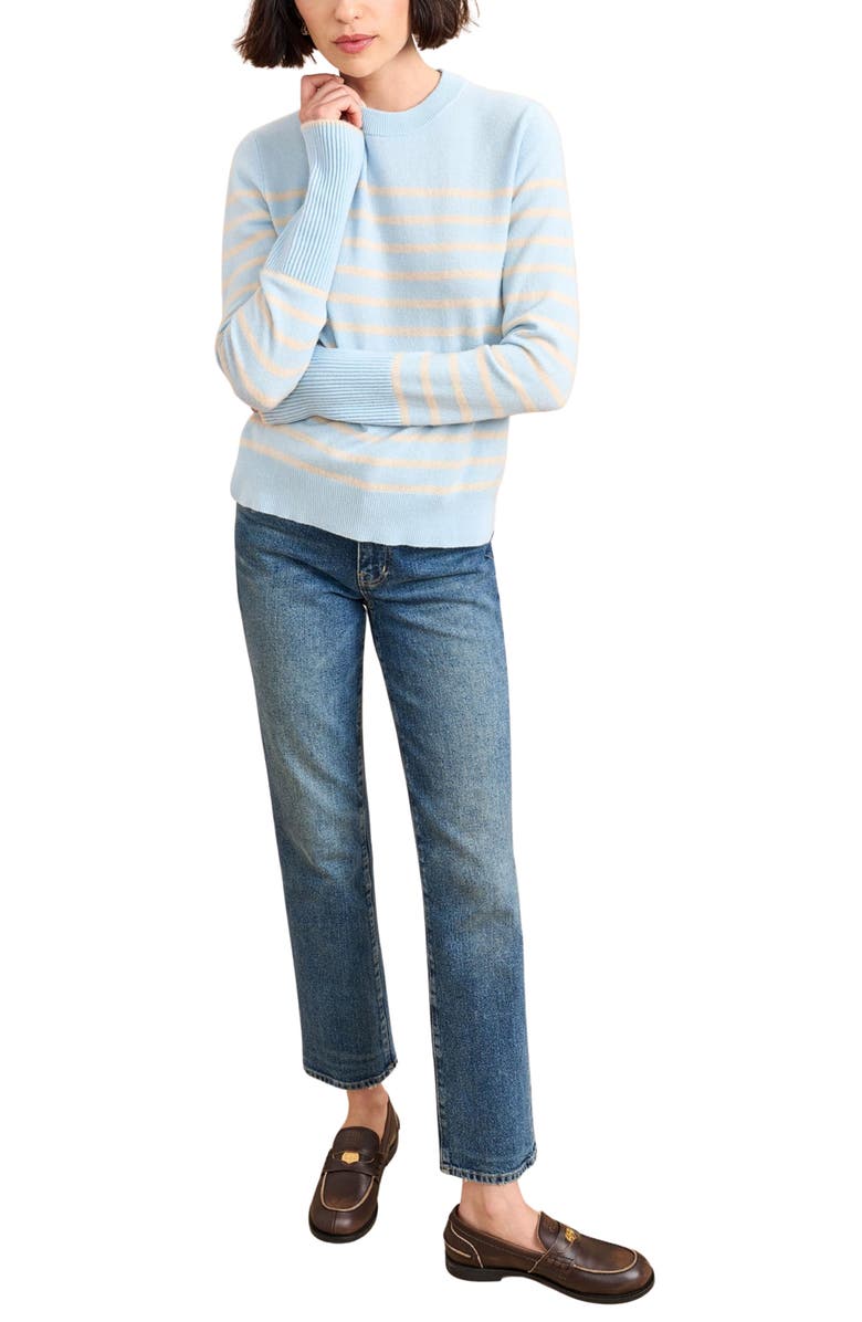 La Ligne Lean Lines Sweater, Alternate, color, Periwinkle/Beige