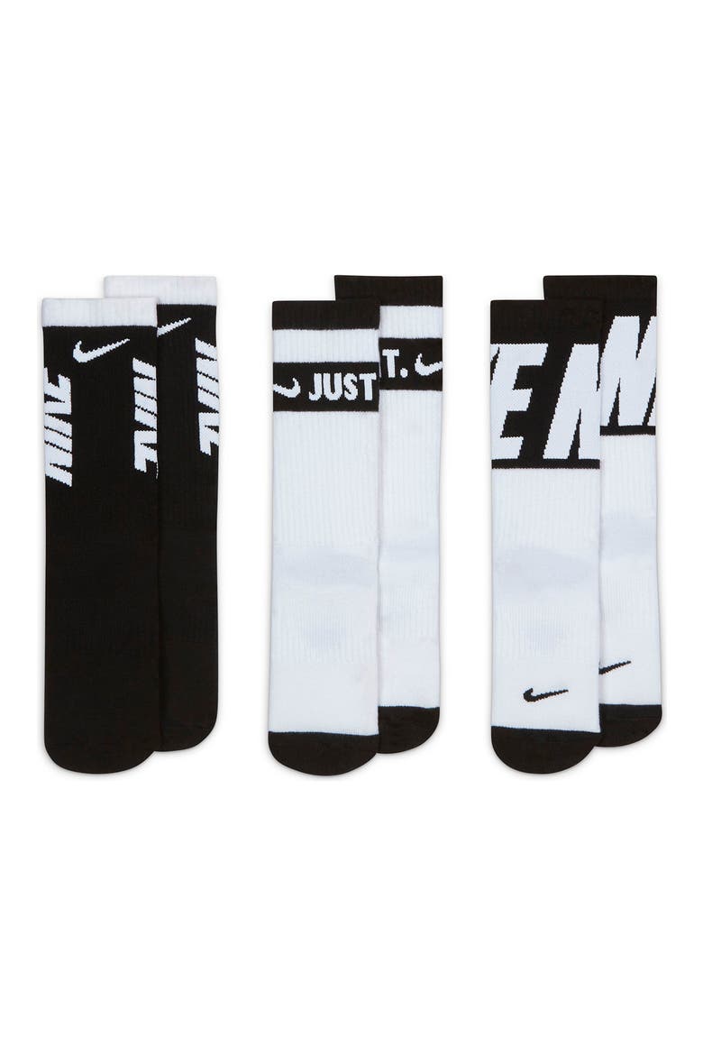 Everyday Crush Crew Socks - Pack of 3, Alternate, color, WHITE