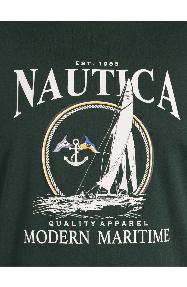 Nautica Big & Tall Modern Maritime Graphic Tee, Alternate, color, Kelp Seas