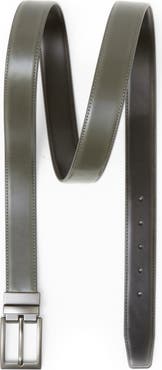 Mio Marino Reversible Leather Belt with Rotating Buckle