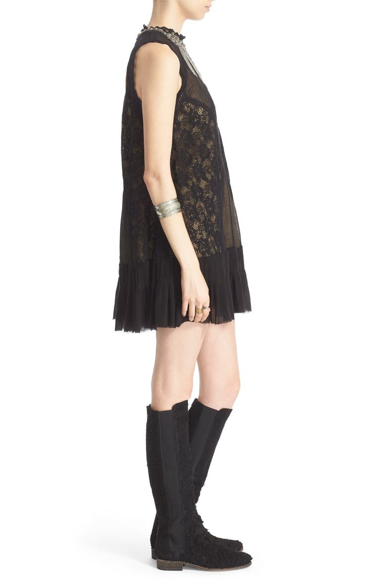 'Angel' Lace Shift Dress, Alternate, color, BLACK