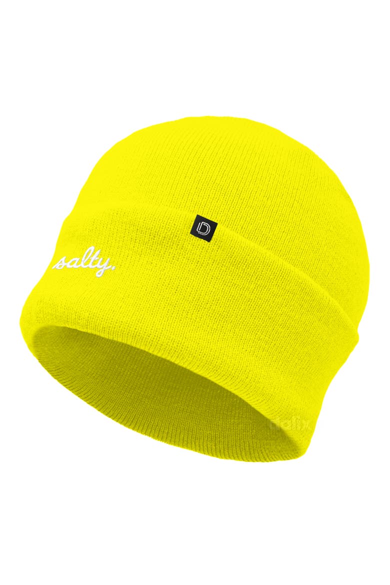 Salty Beanie Cap, Alternate, color, Neon Yellow