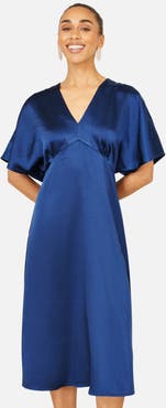 Yumi Satin Midi Dress