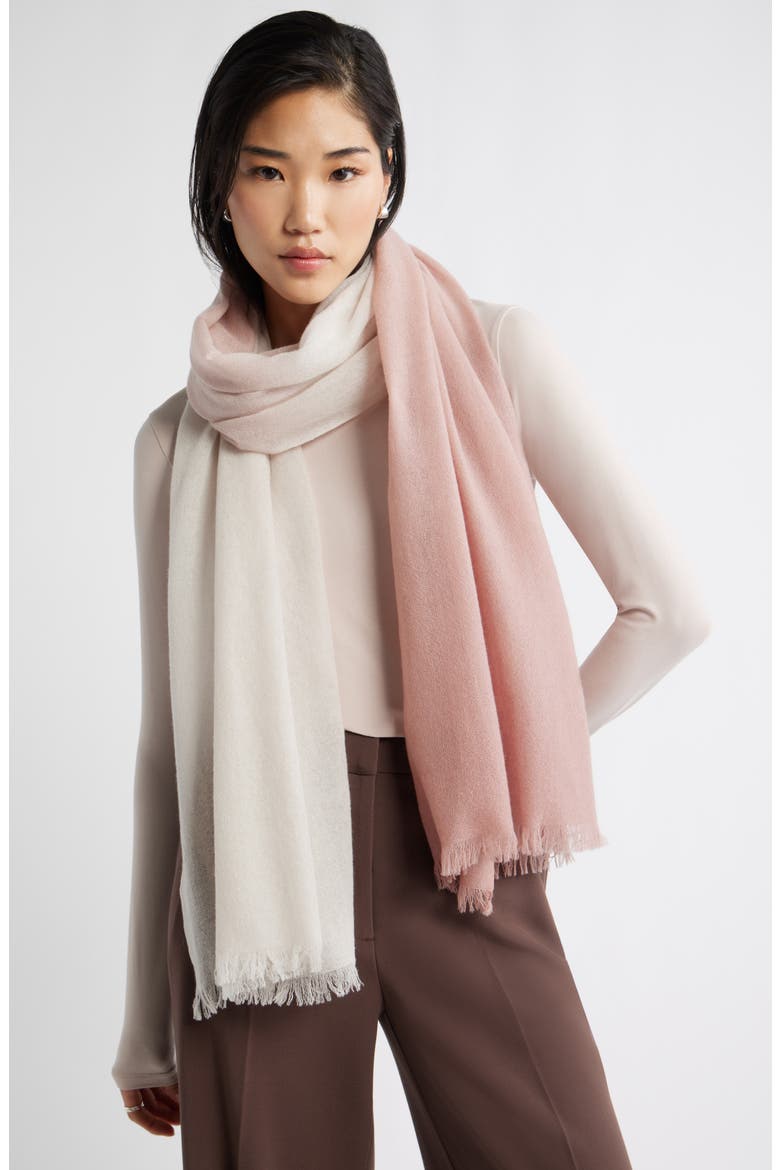 Ombré Cashmere Scarf, Main, color, PINK OMBRE