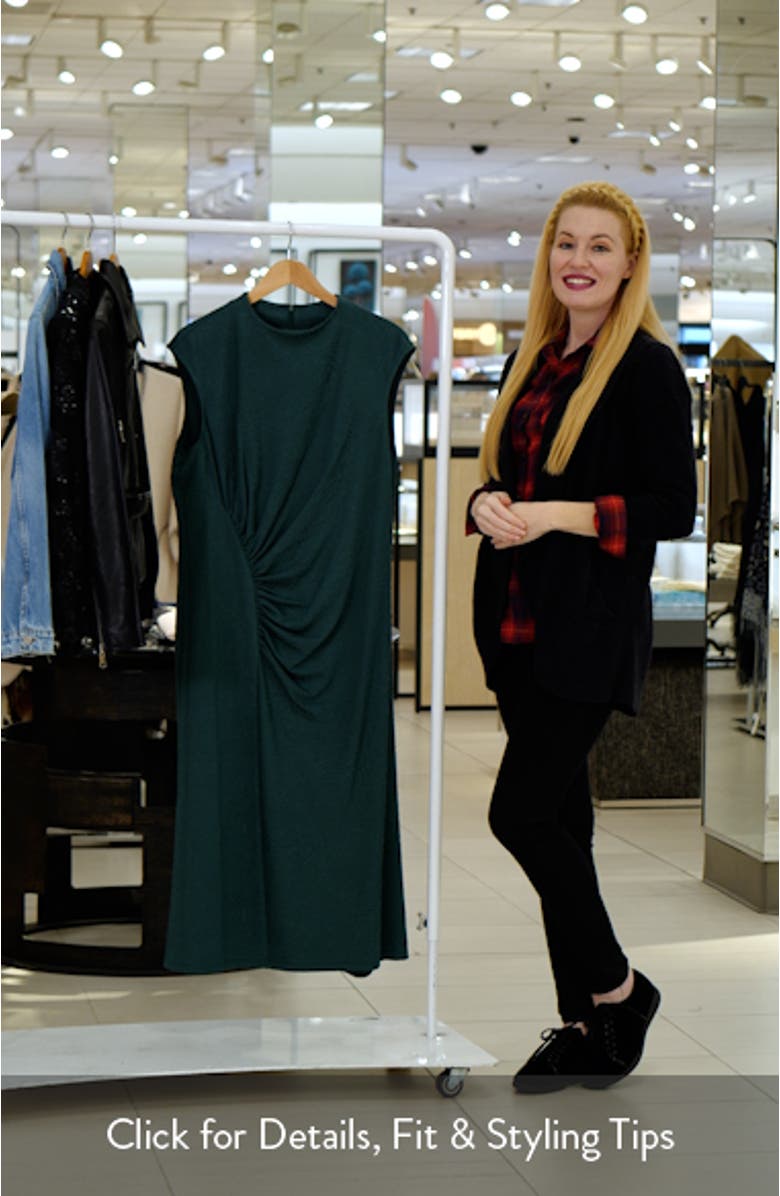 Side Shirred Sleeveless Midi Dress, sales video thumbnail