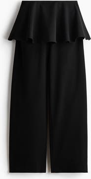 H&M Skirt-layered Barrel-leg Trousers