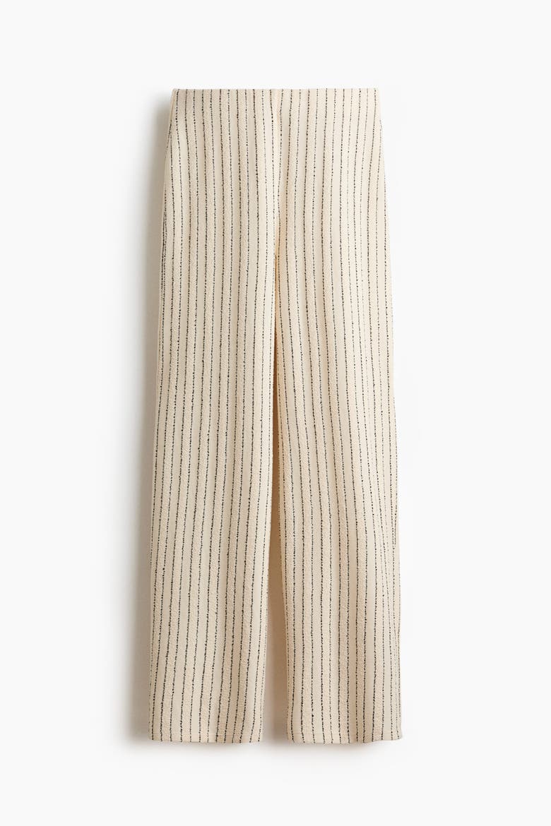 Textured Pull-On Pants, Alternate, color, Cream/black striped