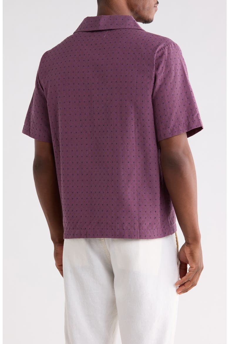 Azzish Zip Cotton Shirt, Alternate, color, AUBERGINE
