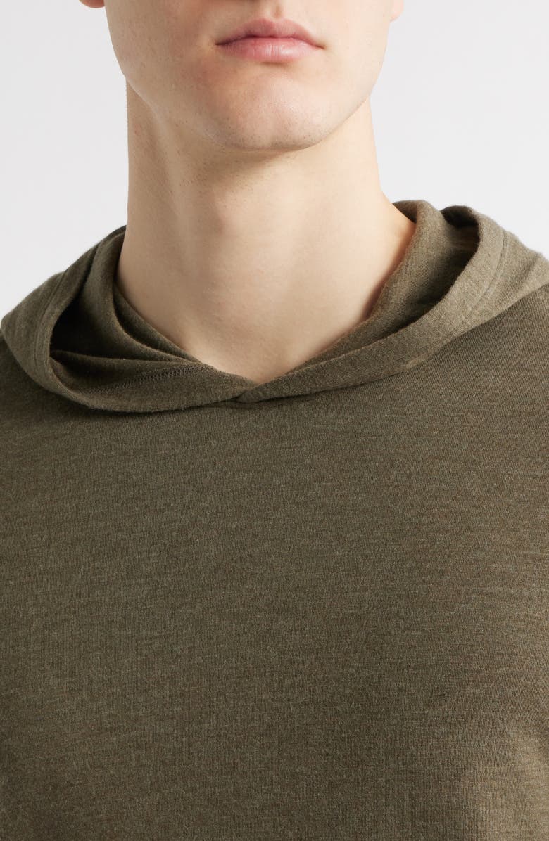 Vince Pima Cotton Blend Hoodie, Alternate, color, Dark Artichoke