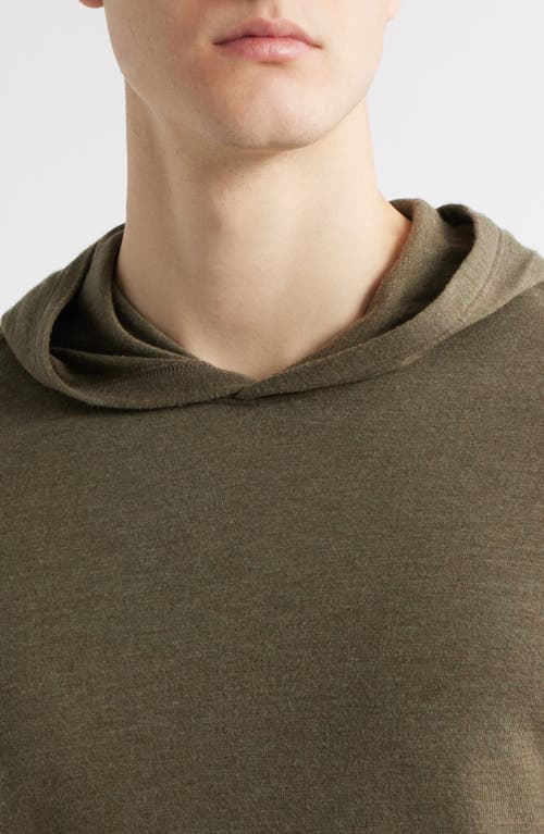 Vince Pima Cotton Blend Hoodie In Green