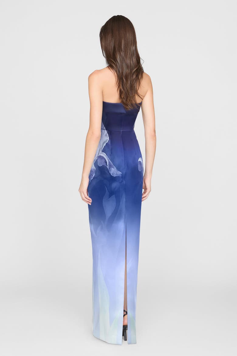 Cyrilla Strapless Column Gown, Alternate, color, Moonlight Bloom