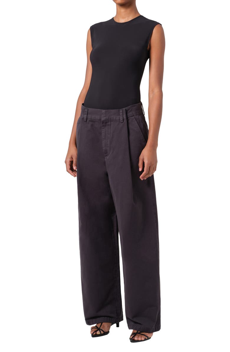 AGOLDE Aura Cap Sleeve Bodysuit, Alternate, color, Black