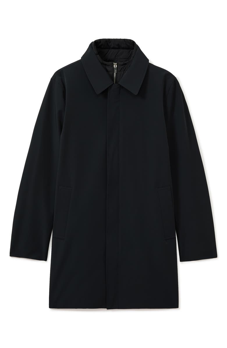 Reiss Logan Water Resistant Overcoat with Removable Funnel neck Insert, Alternate, color, Navy