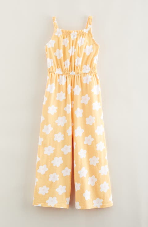 Kids' Floral Wide Leg Jumpsuit (Toddler, Little Kid & Big Kid)