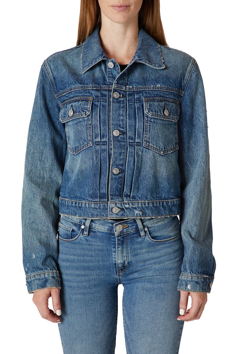Jeans Lola Shrunken Trucker Jacket, Main, color, FANTASY