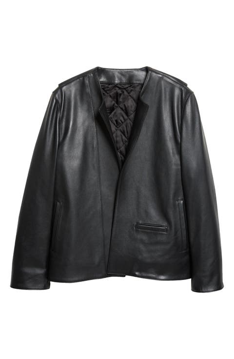 Minimal Leather Biker Jacket