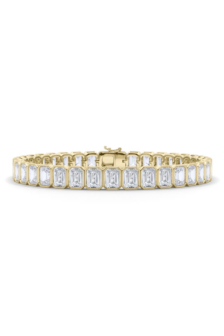 Emerald Cut Lab Created Diamond Tennis Bracelet, Alternate, color, 18K YELLOW GOLD