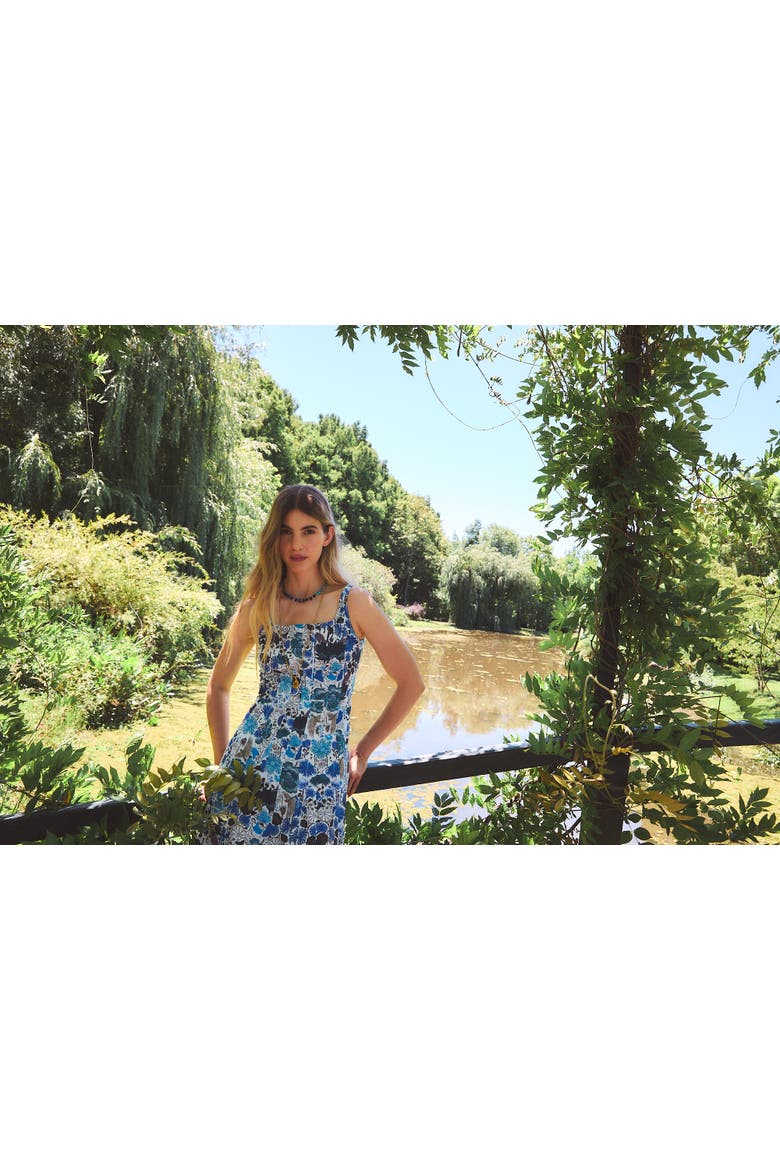 Camillie Midi Dress, Alternate, color, Blue Heran