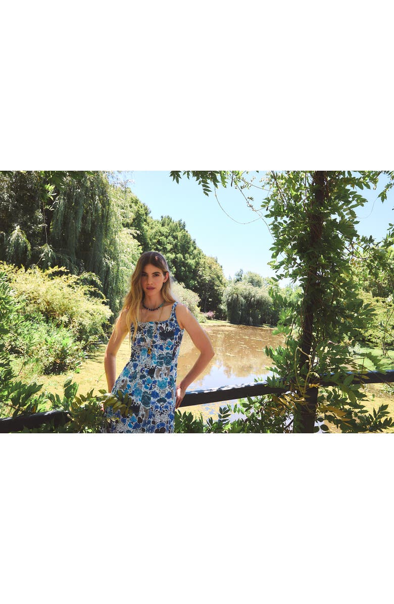 Ro's Garden Camillie Midi Dress, Alternate, color, Blue Heran