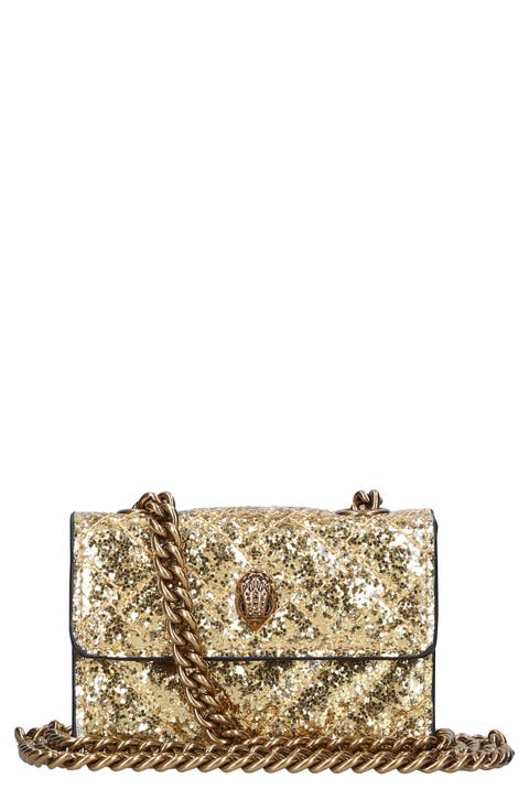 Micro Kensington Glitter Quilted Crossbody Bag