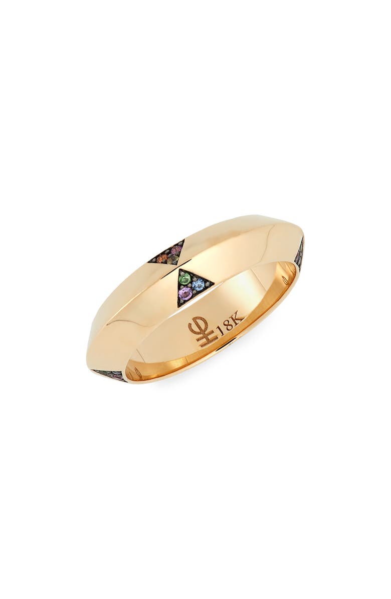 Harwell Godfrey Knife Edge Rainbow Pavé Band Ring, Main, color,
