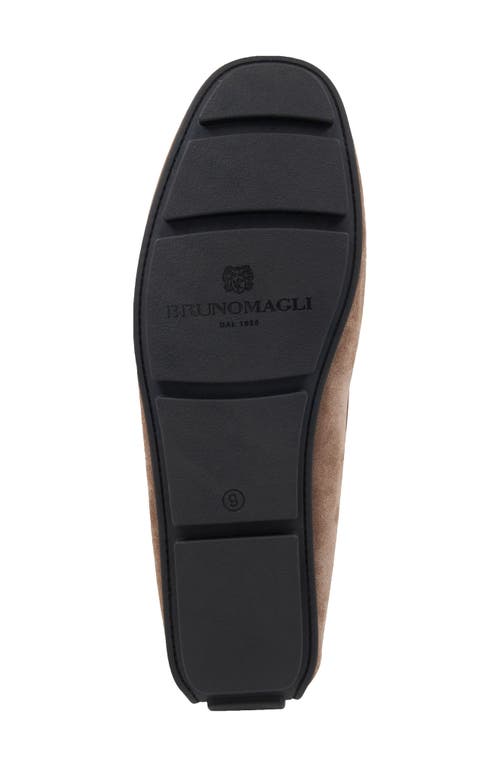 Bruno Magli Taso Bit Driving Loafer In Taupe Suede