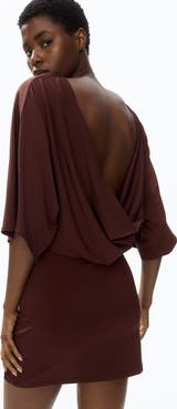 H&M Cape-sleeved Low-back Dress