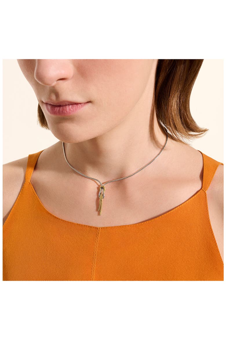 Love Knot Y-Necklace, 1.8mm, Alternate, color, SILVER/ GOLD