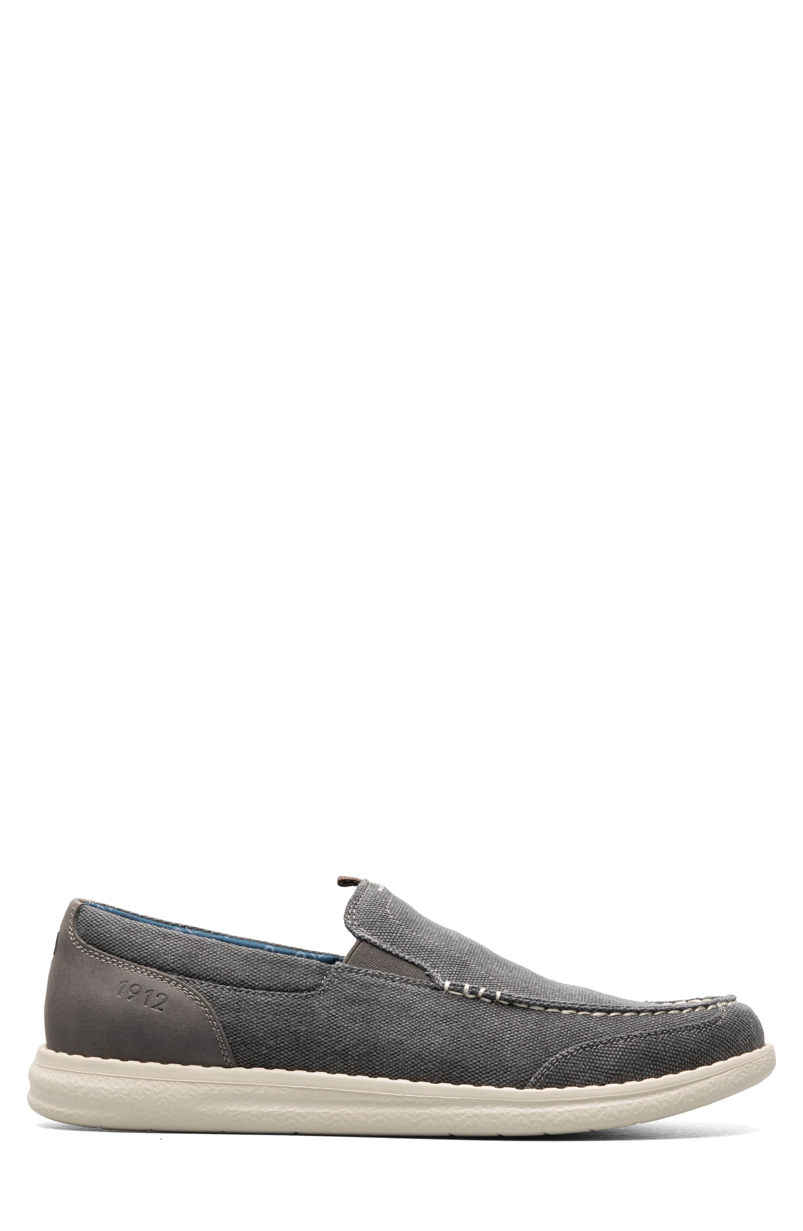 NUNN BUSH Brewski Organic Cotton Slip-On Sneaker- Wide Width Available, Alternate, color, Gunmetal