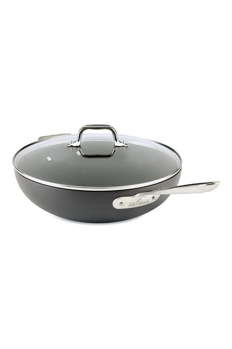 12-Inch Hard Anodized Aluminum Nonstick Chef's Pan, Main, color, BLACK
