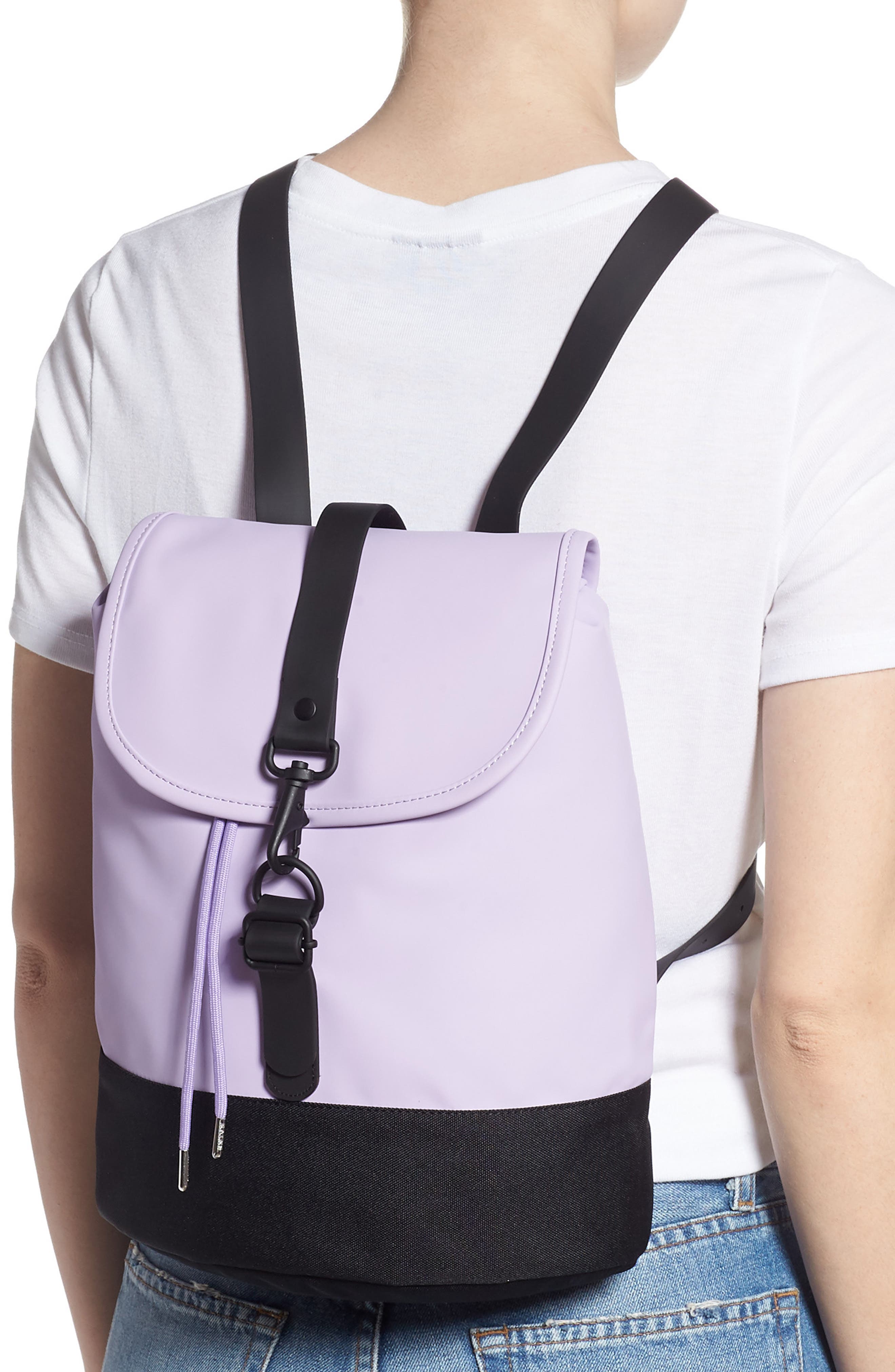 Waterproof Drawstring Backpack, Alternate, color, LAVENDER
