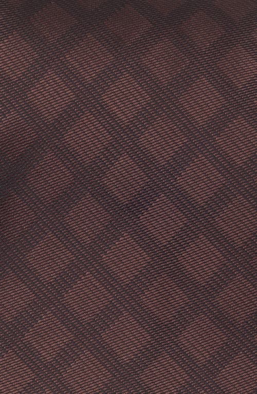 Calvin Klein Travis Grid Print Tie In Brown