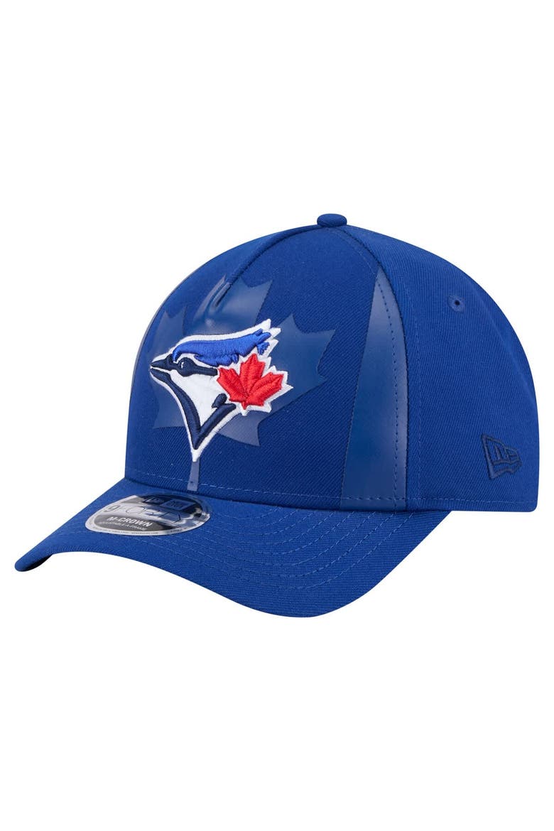 Men's New Era Royal Toronto Blue Jays Canadian Flag 9FORTY M-Crown A-Frame Adjustable Hat, Main, color, Royal