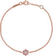 Anita Ko Small Flora 18k Gold Diamond & Pink Sapphire Bracelet