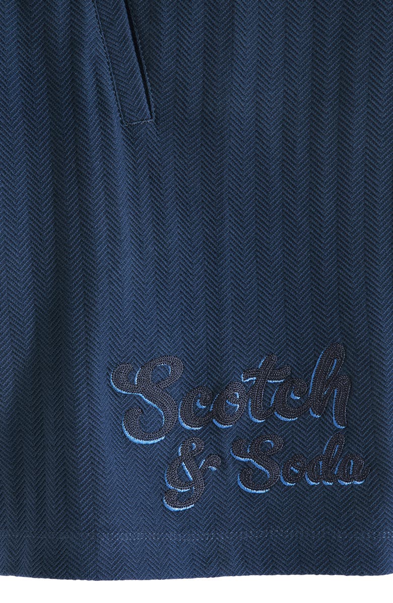 Scotch & Soda Kids' Herringbone Shorts, Alternate, color, Dark Obsidian