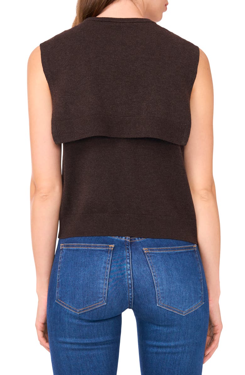 Halogen<sup>®</sup> Shoulder Wrap Detail Sleeveless Sweater, Alternate, color, Delicioso
